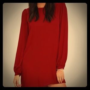 LULUS! Wine Red Shift Dress